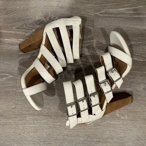 Nine west strappy ankle heel boot 10